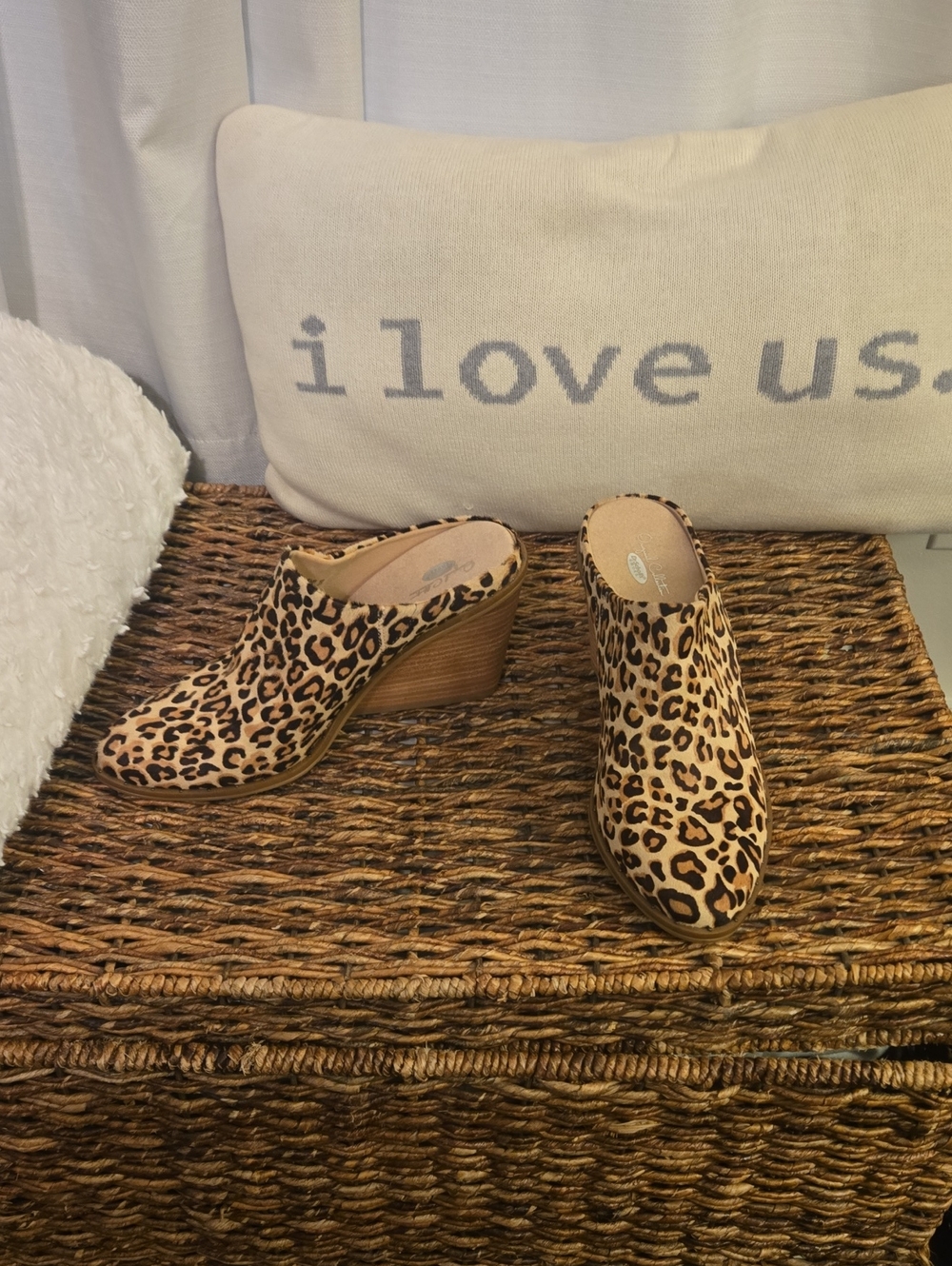 Dr Scholl's Leopard Print Wedge Mule - Women Brand New No Box Size 10